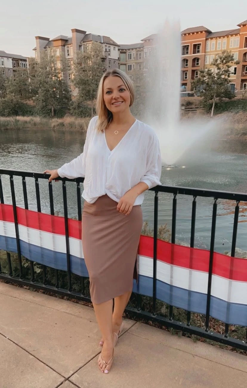 Ella by the fountain